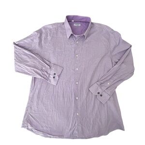 Duchamp London Slim Fit Dress Shirt Purple
Micro Check Cotton Stretch 18